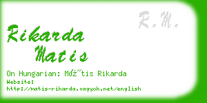rikarda matis business card